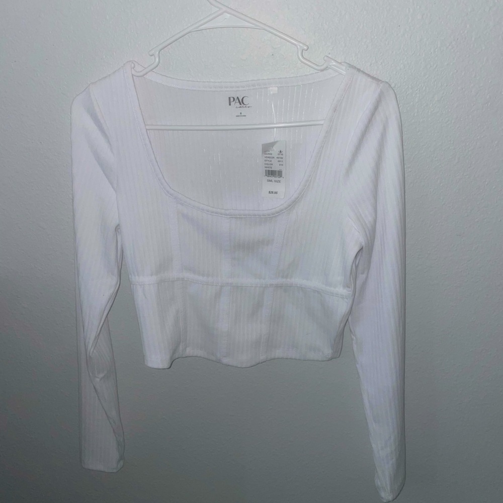 NWT White Cropped PacSun Long Sleeve